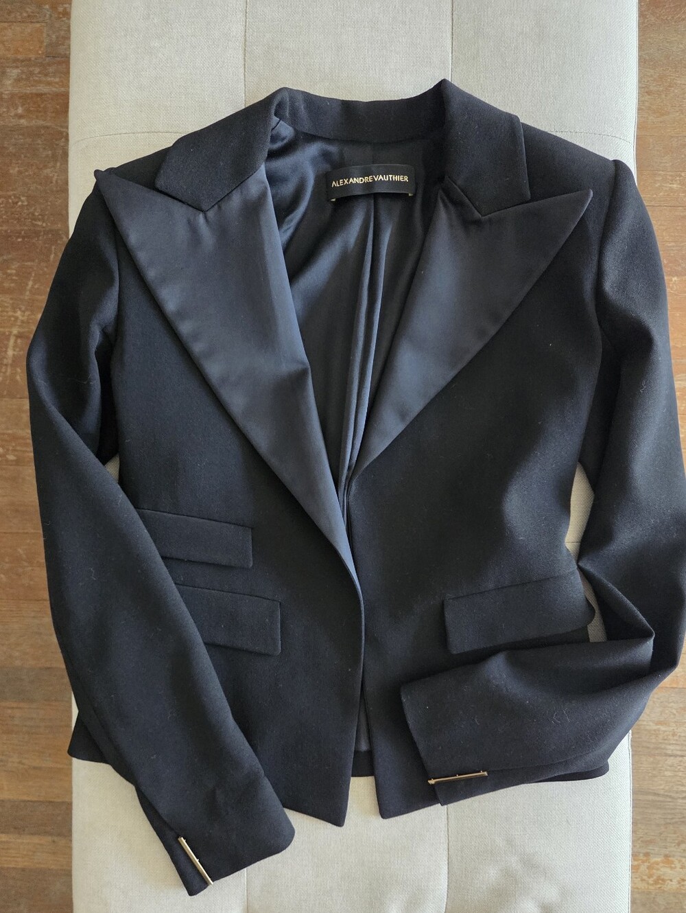 Alexandre Vauthier Black Women's Tailored Tuxido Jacket/ Blazer